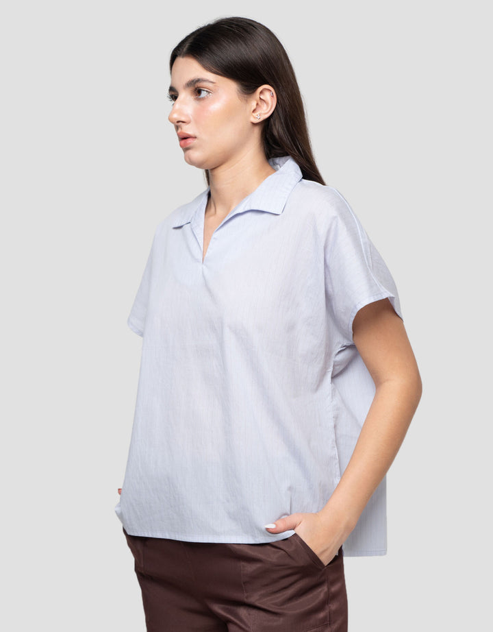 Connexion Dyed Yarn Blouse Wanita