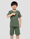 Little M Bordir Polos Little Tiger Setelan Anak Laki-Laki