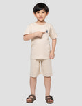 Little M Panda Bordir Set Pakaian Anak Laki-laki