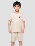 Little M Panda Bordir Set Pakaian Anak Laki-laki