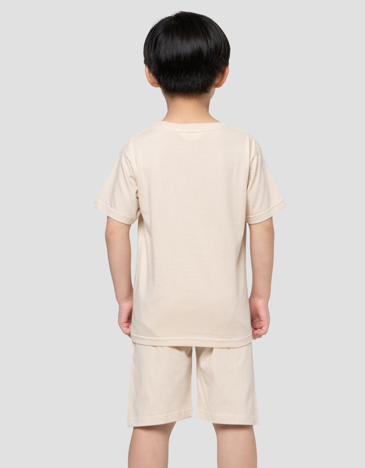 Little M Panda Bordir Set Pakaian Anak Laki-laki