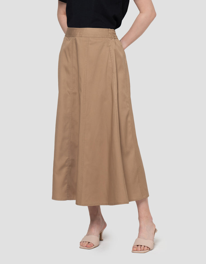 Connexion A Line Ctn Twl Ankle Length Cut Nsewn All Over Rok Maxi Wanita