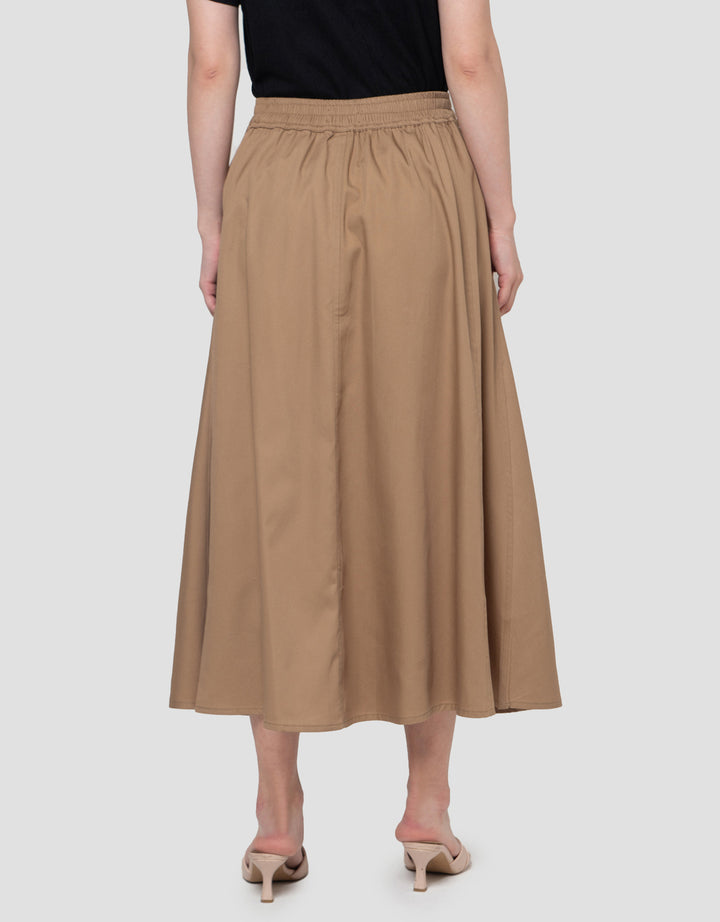 Connexion A Line Ctn Twl Ankle Length Cut Nsewn All Over Rok Maxi Wanita