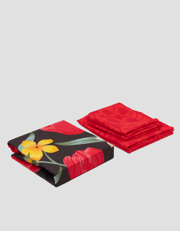 Mxm Hawaii Fitted Sheet Sprei Queen Hawaii 95 Gsm - 160X200X20