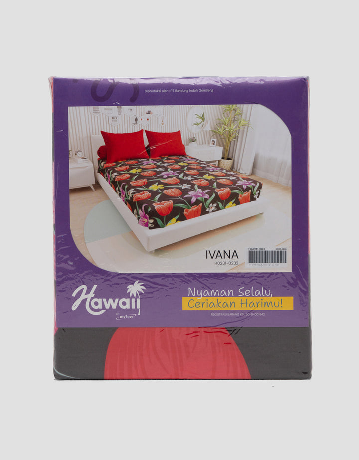 Mxm Hawaii Fitted Sheet Sprei Queen Hawaii 95 Gsm - 160X200X20