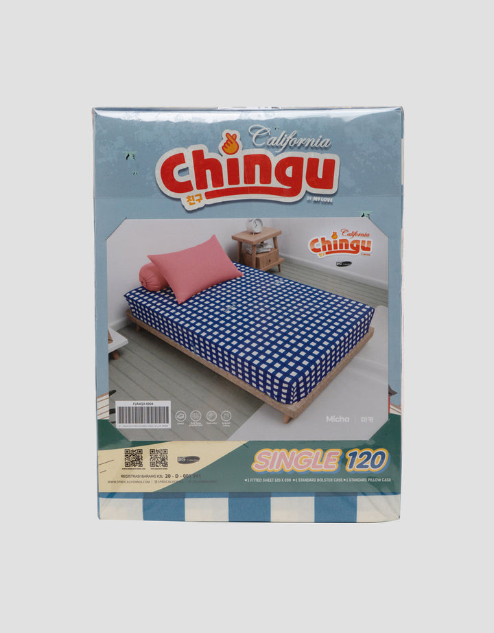 Mxm California Chingu Fitted Sheet Sprei Single 105 Gsm-120X200X20