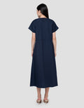 Connexion Nidi Kenght Dress With Front Skit Blend Dress Wanita