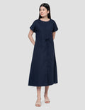 Connexion Nidi Kenght Dress With Front Skit Blend Dress Wanita