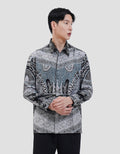 Arjuna Weda Reg Fit Batik Mega Mendung Kemeja Batik Pria