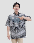 Arjuna Weda Hem Reg Fit Mega Mendung Kemeja Batik Pria