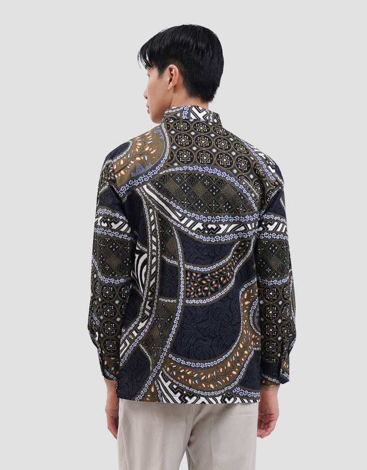 Arjuna Weda Luk Jagating Sekar Kemeja Batik Pria