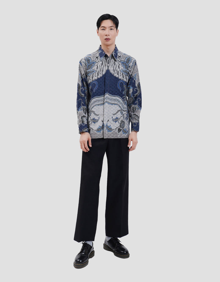 Arjuna Weda Peksi Rerengan Parang Kemeja Batik Pria