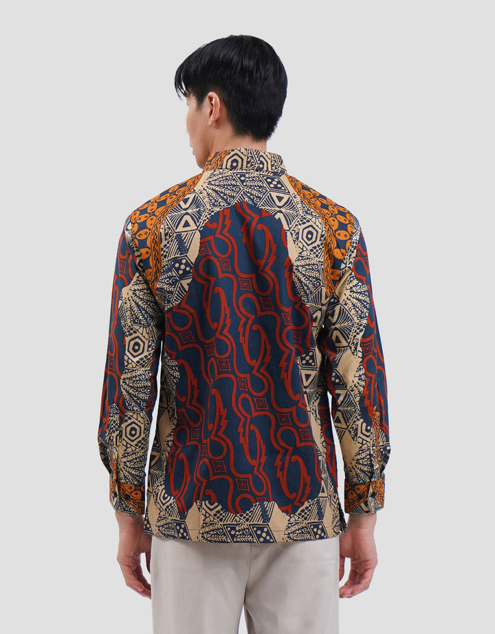 Arjuna Weda Parang Kawung Kemeja Batik Pria