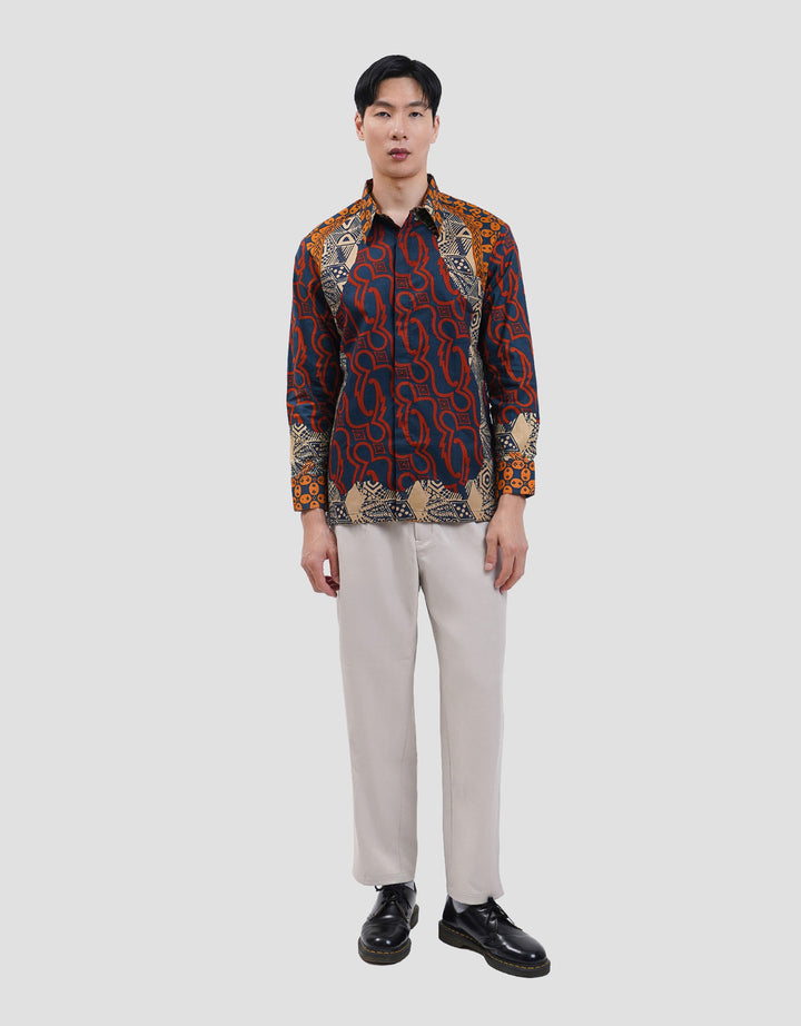 Arjuna Weda Parang Kawung Kemeja Batik Pria