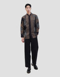 Arjuna Weda Kemeja Koko Batik Border Kawung Kemeja Batik Pria