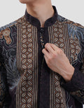 Arjuna Weda Kemeja Koko Batik Border Kawung Kemeja Batik Pria
