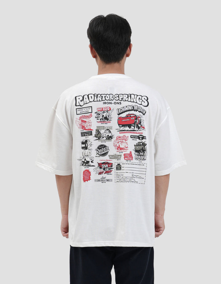 Disney Cars Radiator Springs Backprint Kaos Oversize Pria