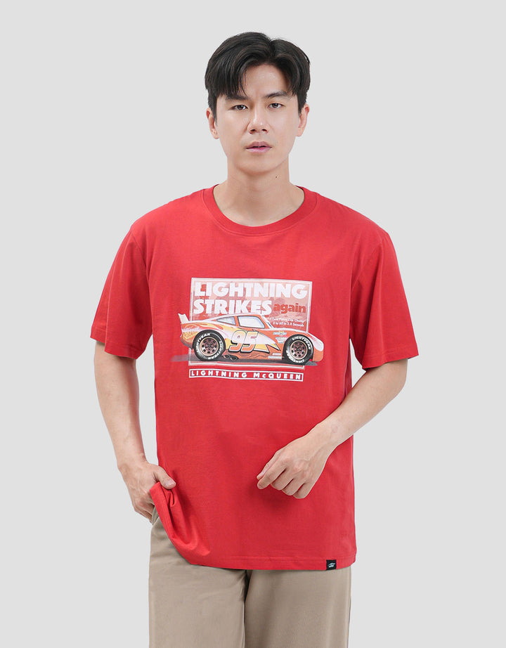 Disney Reg Cars Lighting Strike Photoprint Kaos Pria