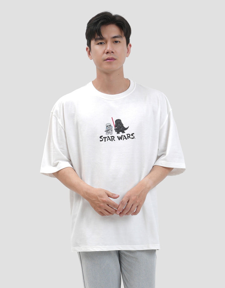 Star Wars Os Doodle All Characters Backprint Kaos Oversize Pria