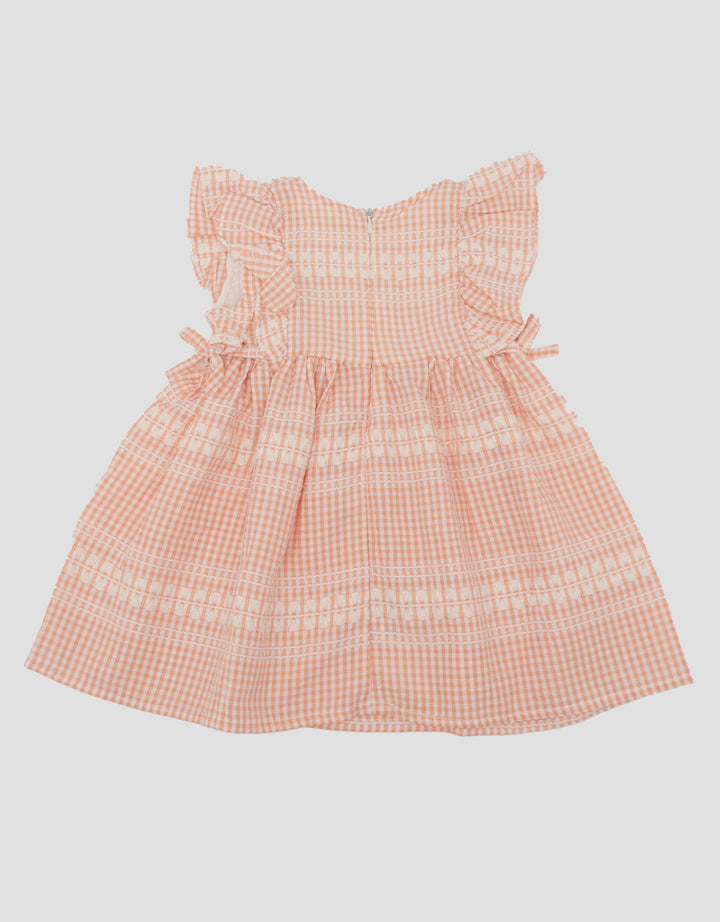 Little M Stripe Textured With Smoke Dress Bayi