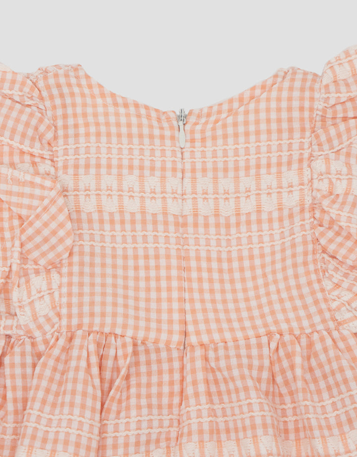 Little M Stripe Textured With Smoke Dress Bayi