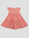 Little M Woven Textured Totol Midi Dress Bayi