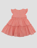 Little M Woven Textured Totol Midi Dress Bayi