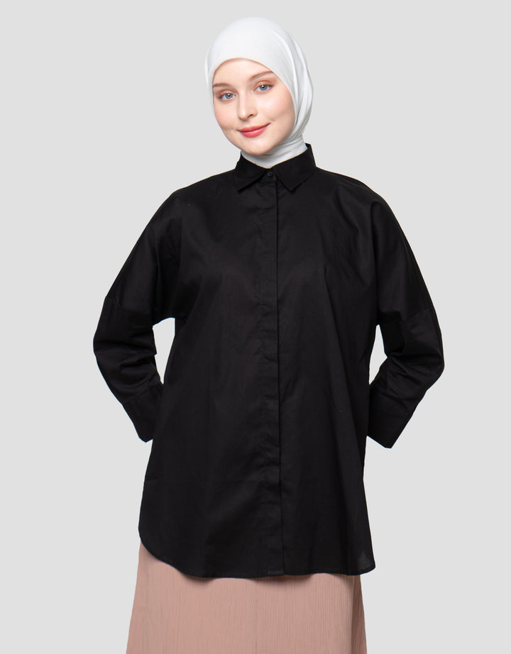 Annisa Woven Kemeja Oversize Wanita