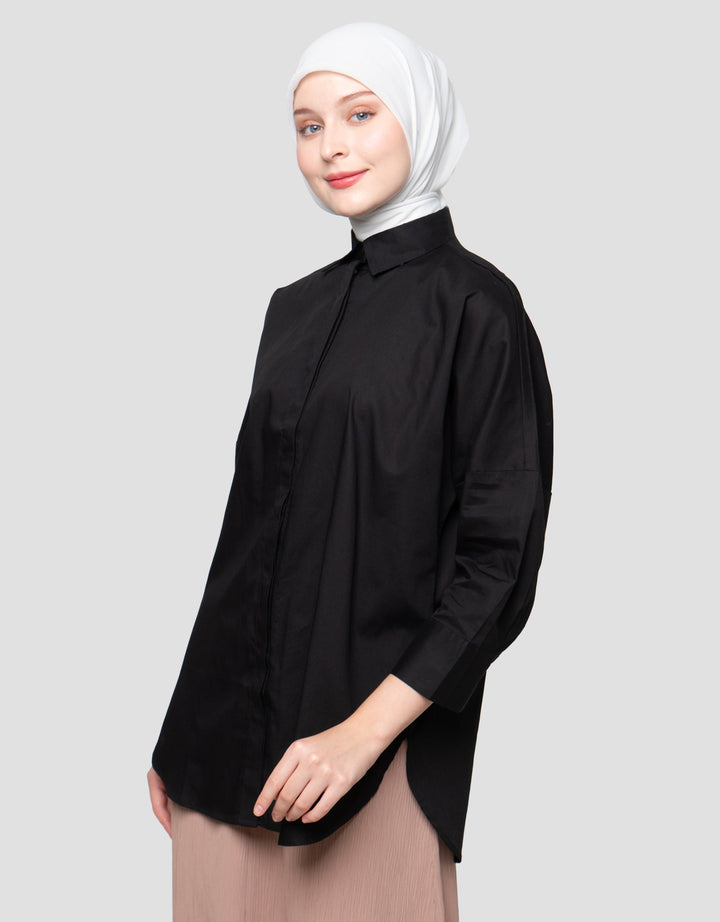 Annisa Woven Kemeja Oversize Wanita