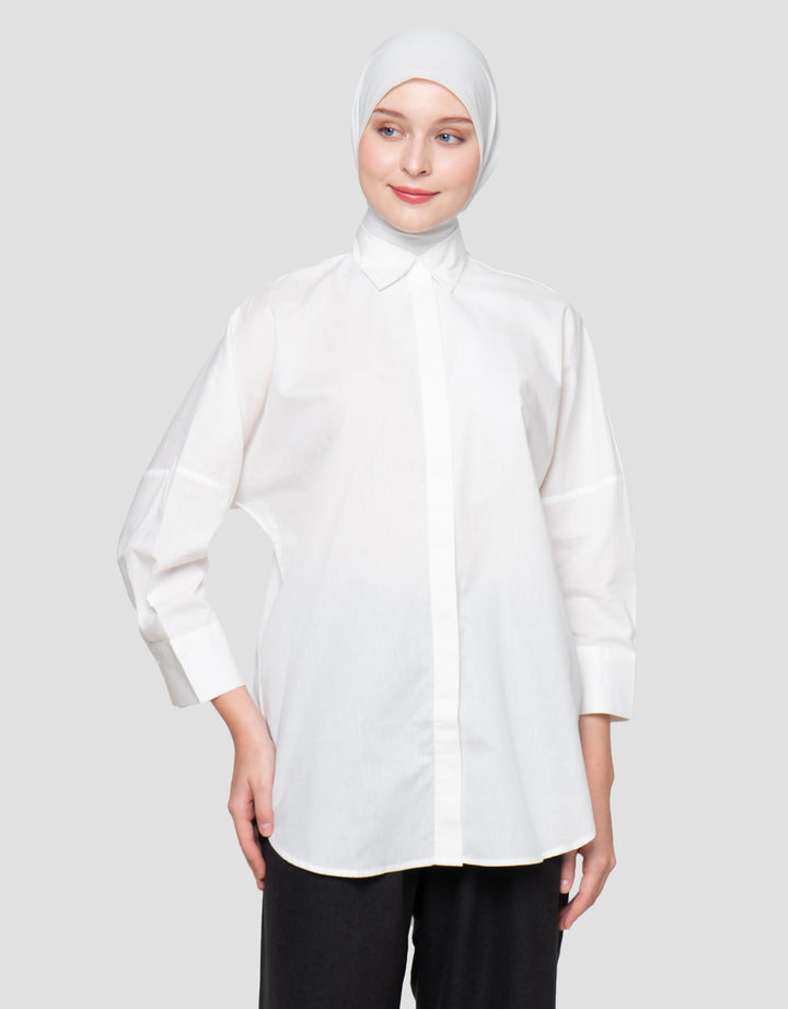 Annisa Woven Kemeja Oversize Wanita