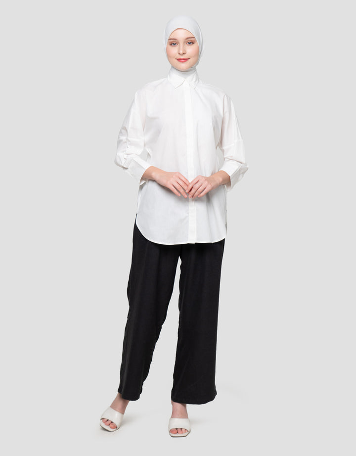 Annisa Woven Kemeja Oversize Wanita