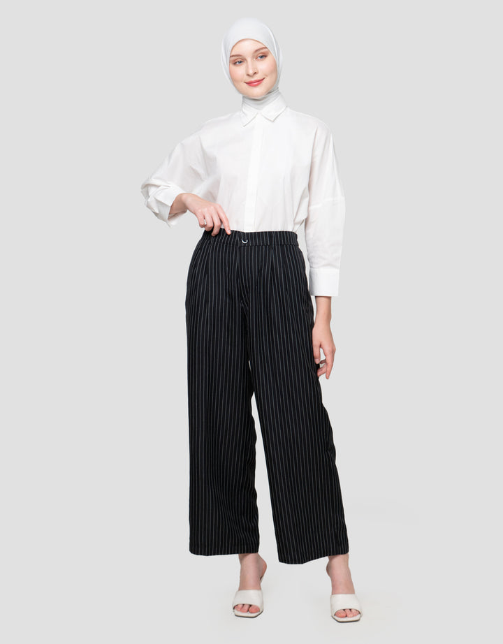 Annisa Stripe Printed Celana Panjang Wanita