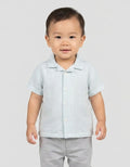 Little M Cuban Collar Double Layer Stripe Kemeja Bayi