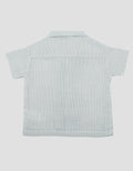 Little M Cuban Collar Double Layer Stripe Kemeja Bayi