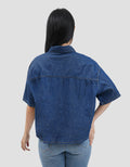 Connexion Basic Shirt Chambray Boxy Cut Kemeja Wanita