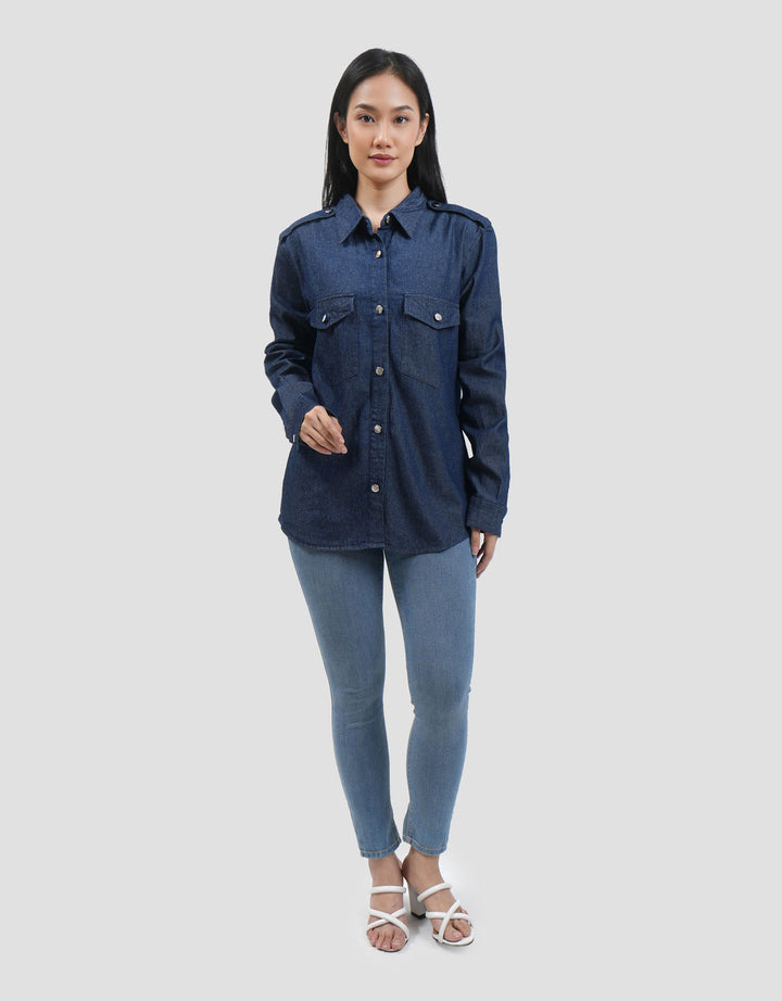 Connexion Trapped W Fornt Pocket Kemeja Wanita