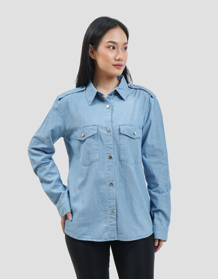 Connexion Trapped W Fornt Pocket Kemeja Wanita
