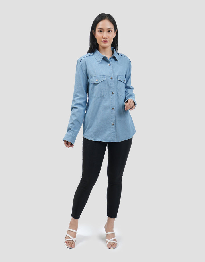 Connexion Trapped W Fornt Pocket Kemeja Wanita