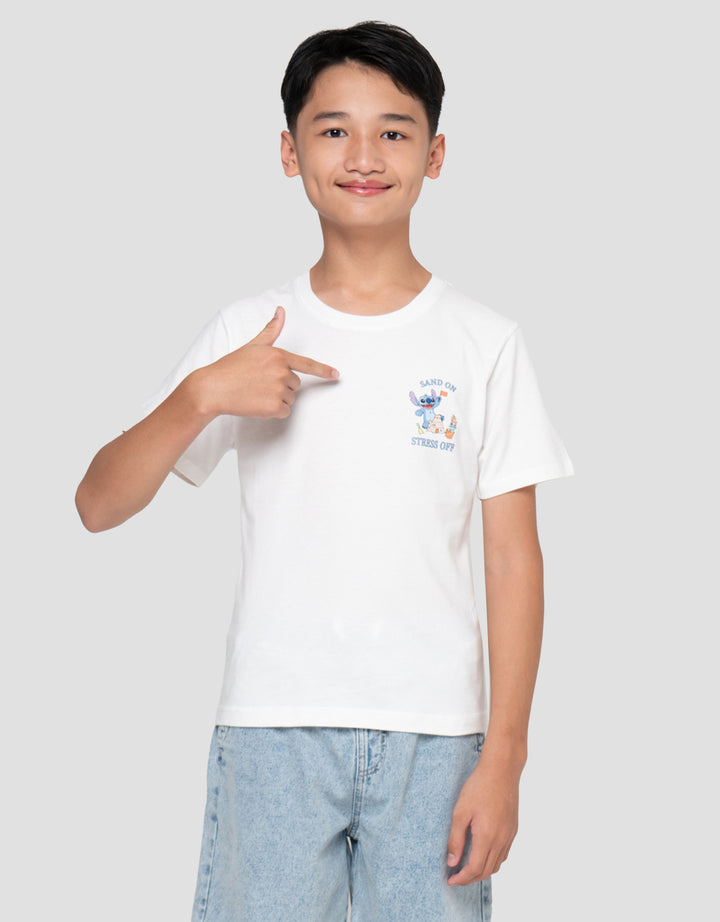Disney Print Stitch Bali Ocean Kaos Anak Laki-laki