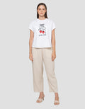 Connexion Strawberry Bow Kaos Wanita