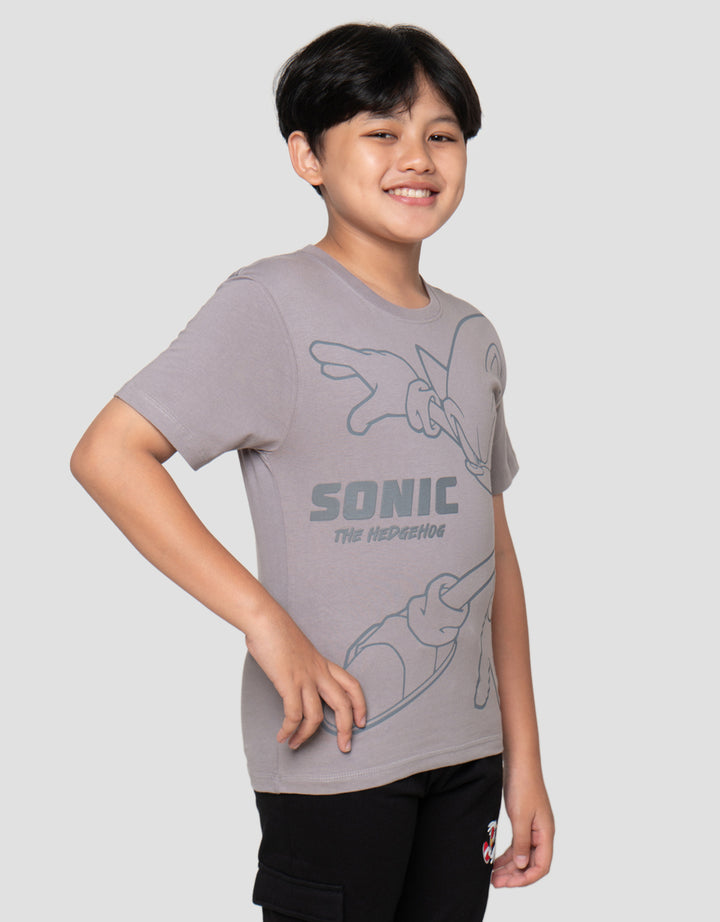 Character Sonics Big Print Dpn Print Kaos Anak Laki-Laki