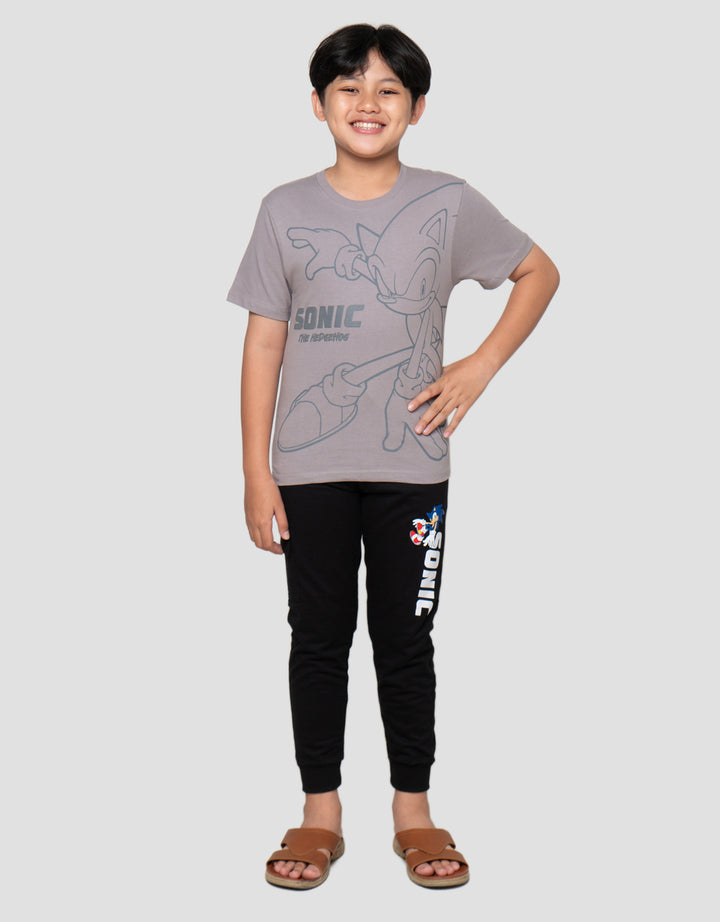 Character Sonics Big Print Dpn Print Kaos Anak Laki-Laki