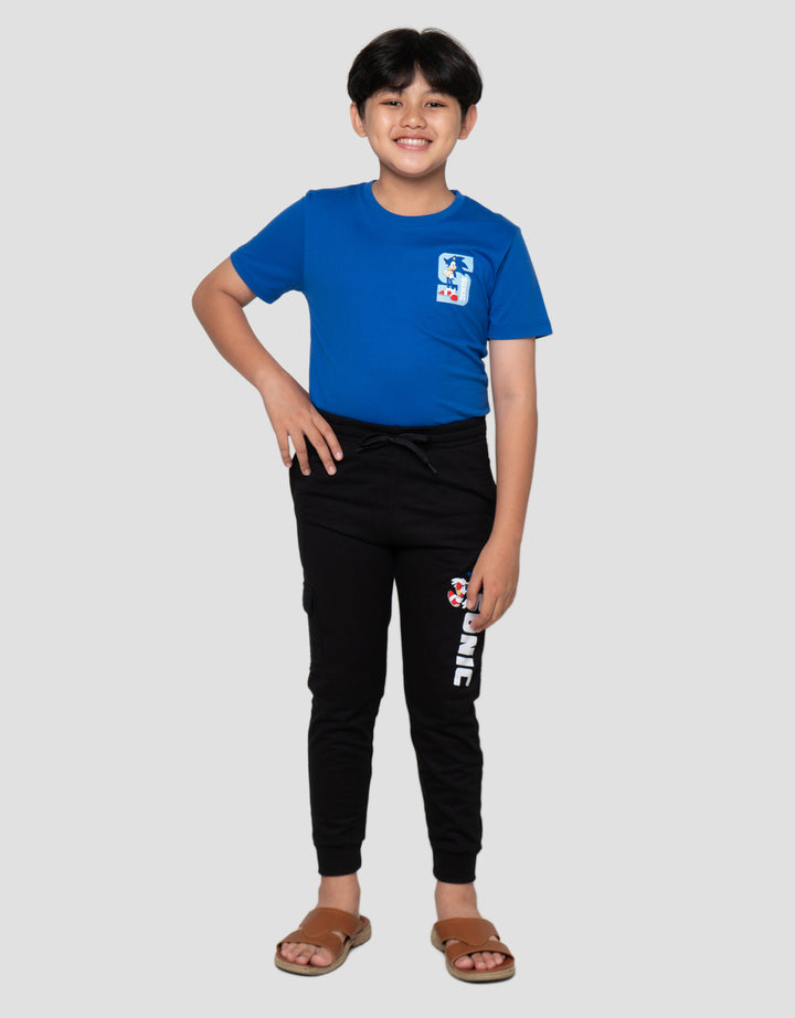 Character Sonics Cargo Sebelah Jogger Anak Laki-Laki