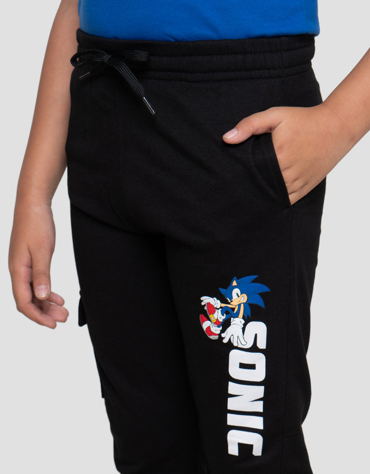 Character Sonics Cargo Sebelah Jogger Anak Laki-Laki