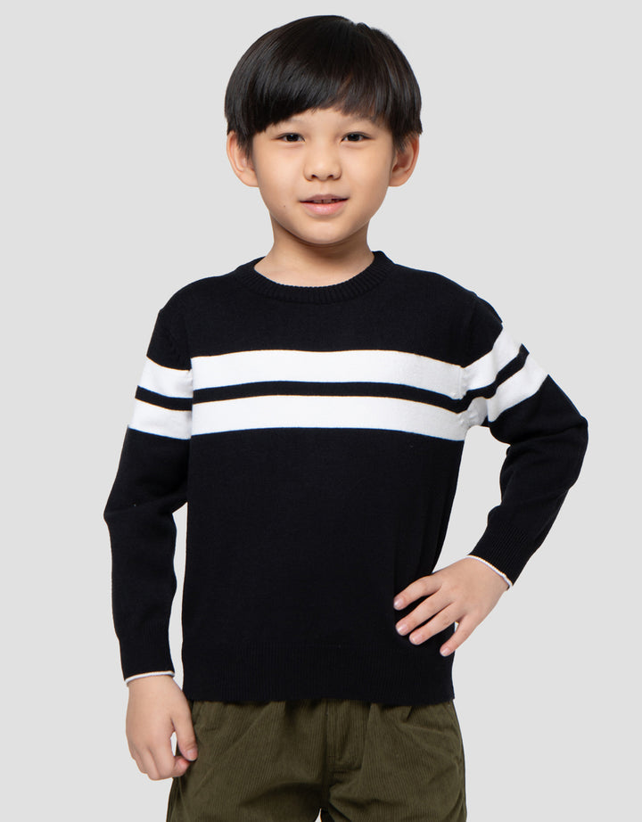 Little M Rajut Salur Sweater Anak Laki-laki
