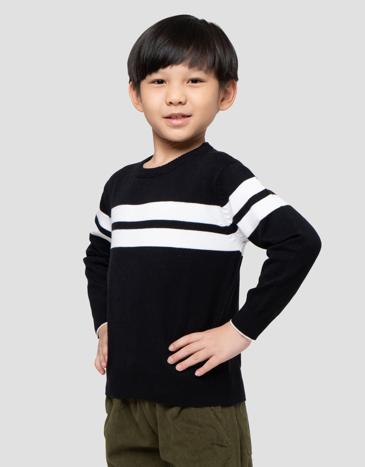 Little M Rajut Salur Sweater Anak Laki-laki
