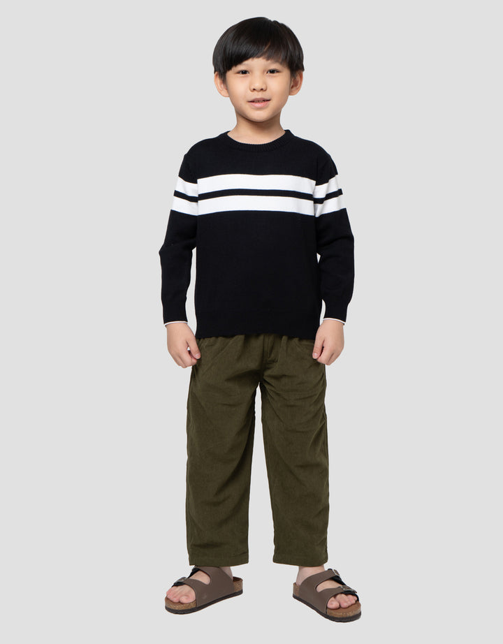 Little M Rajut Salur Sweater Anak Laki-laki