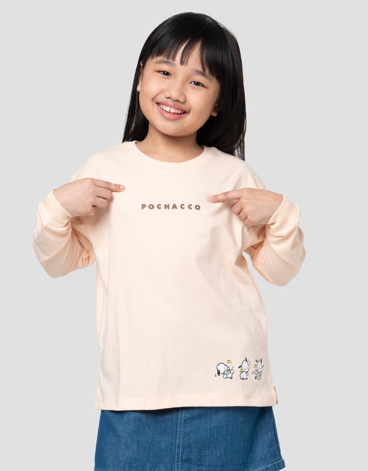 Suko Graphic Lengan Panjang Kaos Anak Perempuan