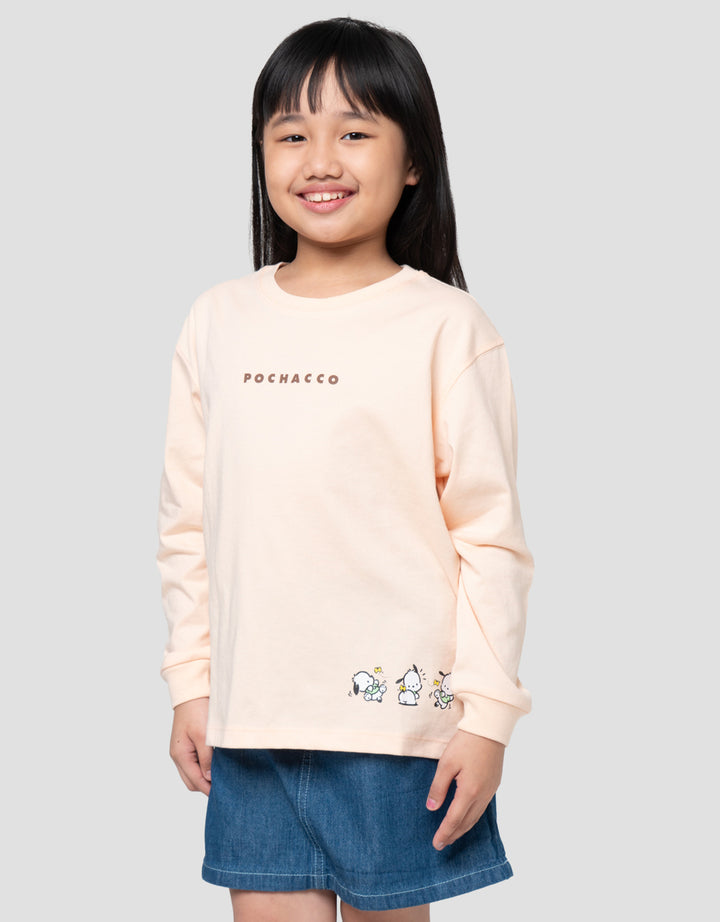 Suko Graphic Lengan Panjang Kaos Anak Perempuan