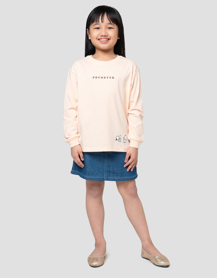 Suko Graphic Lengan Panjang Kaos Anak Perempuan